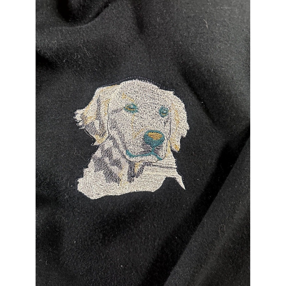 21 Pro Usa Sportswear Hoodie Men Large Black Animal Embroidered Pockets Full Zip - Picture 2 of 8